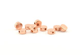 Round Spacer Bead, 8 Rose Gold Plated Brass Circle Industrial Spacer Bead, Findings (8x3.6mm) D0210 Q0636