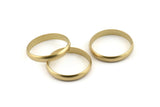 Brass Circle Connectors, 6 Raw Brass Circle Connectors (30x1.5x5mm) D1546