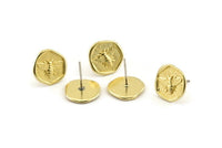 Pirinç Arı Küpesi, 6 Ham Pirinç Arı Küpesi (13x1,5 mm) N1212