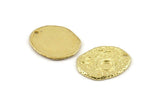 Brass Sun Charm, Raw Brass Sun Charms With 1 Hole, Findings - Pad Size 5mm (24x20x1.5mm) N1196