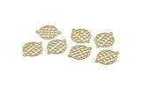 Pirinç Daire Charm, 2 Döngülü 50 Ham Pirinç Daire Bağlantı Parçası, Bağlantı Parçaları (12x16x0,30 mm) F108