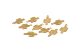 Brass Cactus Charm, 50 Raw Brass Cactus Charms With 1 Loop, Earrings, Findings (14x7x0.40mm) F122