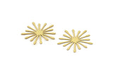 Brass Snowflake Charm, 24 Raw Brass Snowflake Charms, Findings (21x0.30mm) D1664