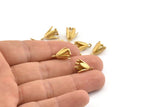 Brass Flower Charm, Raw Brass Flower Charms With 1 Loop, Findings (14x10mm) N1234