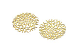 Brass Ivy Charm, 12 Raw Brass Ivy Charms, Findings (31x0.30mm) D1424