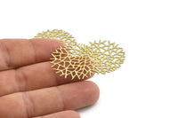 Brass Ivy Charm, 12 Raw Brass Ivy Charms, Findings (31x0.30mm) D1424