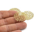 Brass Ivy Charm, 12 Raw Brass Ivy Charms, Findings (31x0.30mm) D1424