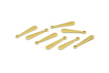 Brass Stick Charm, 50 Raw Brass Stick Charms With 1 Hole, Necklace Bars, Findings (20x4x1.5x0.80mm) A1356