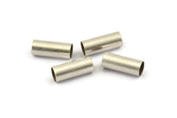 Silver Tube Beads - 25 Antique Silver Plated Brass Tubes (6x15mm) Bs 1532 H0040