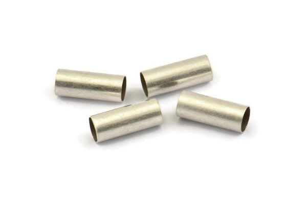 Silver Tube Beads - 25 Antique Silver Plated Brass Tubes (6x15mm) Bs 1532 H0040