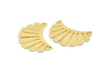 Gold Fringed Pendant, 2 Gold Plated Brass Fringed Charms With 2 Holes, Findings (30x17x0.80mm) D1384