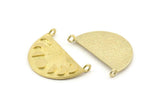 Moon Phases Pendant, Raw Brass Moon Phases Charms With 2 Loops, Findings (28x16x1mm) N1242