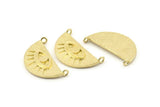 Brass Eye Charm, Raw Brass Eye Charms With 2 Loops, Pendants, Earrings (29x14x1.2mm) N1243