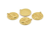 Gold Bee Charm, 2 Gold Plated Brass Bee Charms With 1 Loop, Pendants, Findings (19x17x2mm) N1195