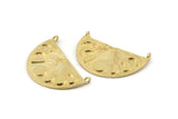 Moon Phases Pendant, Gold Plated Brass Moon Phases Charms With 2 Loops, Findings (38x21x1mm) N1241