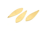 Brass Marquise Charm, 12 Raw Brass Marquise Charms With 1 Hole, Earrings, Pendants (31x9x1mm) D1356