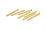 Brass Necklace Bar, 24 Raw Brass Bar Charms, Necklace Bars, Pendants With 1 Hole (2x30mm) D1510