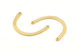 Brass Boomerang Charm, 24 Raw Brass Boomerang Connectors With 2 Holes, Findings (30x3x1mm) D1348