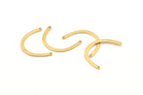 Brass Boomerang Charm, 24 Raw Brass Boomerang Connectors With 2 Holes, Findings (30x3x1mm) D1348