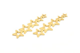 Brass Star Charm, 12 Raw Brass Star Charms With 1 Hole (45x14x0.80mm) D1530