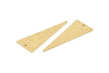 Brass Triangle Charm, 10 Textured Raw Brass Triangle Charms With 1 Hole, Earrings, Findings (37x15x0.80mm) D1404