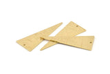 Brass Triangle Charm, 10 Textured Raw Brass Triangle Charms With 1 Hole, Earrings, Findings (37x15x0.80mm) D1404