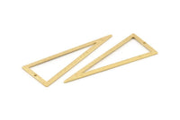 Brass Triangle Charm, 10 Textured Raw Brass Triangle Charms With 1 Hole, Earrings, Findings (50x20x0.80mm) D1359