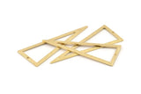 Brass Triangle Charm, 10 Textured Raw Brass Triangle Charms With 1 Hole, Earrings, Findings (50x20x0.80mm) D1359