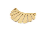 Brass Fringed Pendant, 10 Textured Raw Brass Fringed Charms With 2 Holes, Findings (30x17x0.80mm) D1540