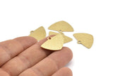 Brass Triangle Charm, 12 Textured Raw Brass Triangle Charms With 1 hole, Pendants, Earrings (25x17x0.80mm) D1571