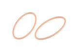 Rose Gold Oval Connector, 24 Rose Gold Tone Brass Oval Connectors (40x20x1mm) D1653
