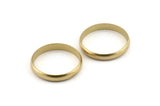 Brass Circle Connectors, 6 Raw Brass Circle Connectors (30x1.5x5mm) D1546