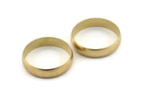 Brass Circle Connectors, 6 Raw Brass Circle Connectors (35x1.5x8mm) D1458