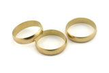 Brass Circle Connectors, 6 Raw Brass Circle Connectors (35x1.5x8mm) D1458