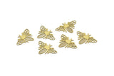 Brass Bee Charm, 24 Raw Brass Bee Charms, Findings (18x13x0.30mm) F102
