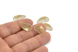 Brass Wing Charm, 24 Raw Brass Wing Charms, Earrings, Findings (19x12x0.40mm) F114