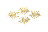 Brass Snowflake Charm, 24 Raw Brass Snowflake Charms, Findings (21x0.30mm) D1664