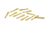 Brass Stick Charm, 50 Raw Brass Stick Charms With 1 Hole, Necklace Bars, Findings (20x4x1.5x0.80mm) A1356
