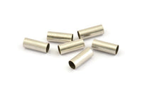Silver Tube Beads - 25 Antique Silver Plated Brass Tubes (6x15mm) Bs 1532 H0040
