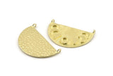 Moon Phases Pendant, 2 Raw Brass Moon Phases Charms With 2 Loops, Findings - Pad Size 5mm (37x21x1mm) N1256