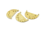 Moon Phases Pendant, Raw Brass Moon Phases Charms With 2 Loops, Findings - Pad Size 4mm (28x16x1mm) N1225