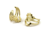 Brass Ring Setting, Raw Brass Adjustable Rings With 1 Stone Settings - Pad Size 6mm N1265