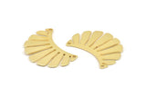 Gold Fringed Pendant, 2 Gold Plated Brass Fringed Charms With 2 Holes, Findings (30x17x0.80mm) D1384