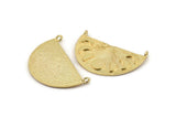 Moon Phases Pendant, Gold Plated Brass Moon Phases Charms With 2 Loops, Findings (38x21x1mm) N1241