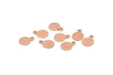 Copper Cabochon Tag, 50 Raw Copper Cabochon Tags With 1 Loop (11x8x0.80mm) M005
