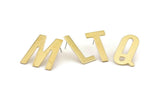 Stud Letter Earring, 8 Raw Brass Letter Alphabets, Uppercase, Letter Initial Blank For Personalized Earrings, Customize Letters