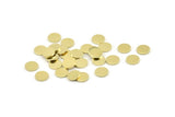 Brass Round Tag, 100 Raw Brass Round Stamping Blanks, Findings (6x0.80mm) M035