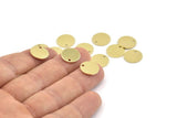 Brass Cabochon Tag, 24 Raw Brass Cabochon Tags With 1 Hole, Stamping Tags (12x0.80mm) M040