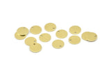Brass Cabochon Tag, 50 Raw Brass Cabochon Tags With 1 Hole, Stamping Tags (10x0.80mm) M044