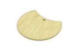 Brass Moon Charm, 6 Textured Raw Brass Moon Charms With 1 Hole, Stamping Blanks (28x21x0.80mm) M063
